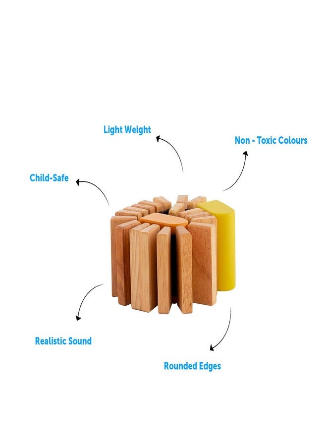 Brainsmith Swoora Wooden Pocket Rattle Toy, Baby-Safe Musical Instrument Gift for Infants and Toddlers | Montessori Sound Toy for Sensory Play, Fine Motor Skills & Rhythm Development | 0-4 Years - Image 3